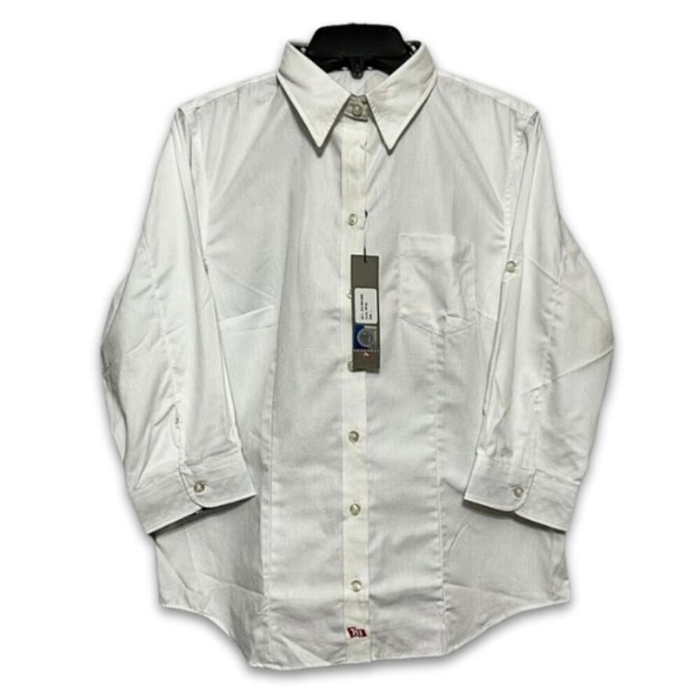 Pennington & Bailes Button Up Shirt Long Sleeves 100% Cotton White Men's L NWT